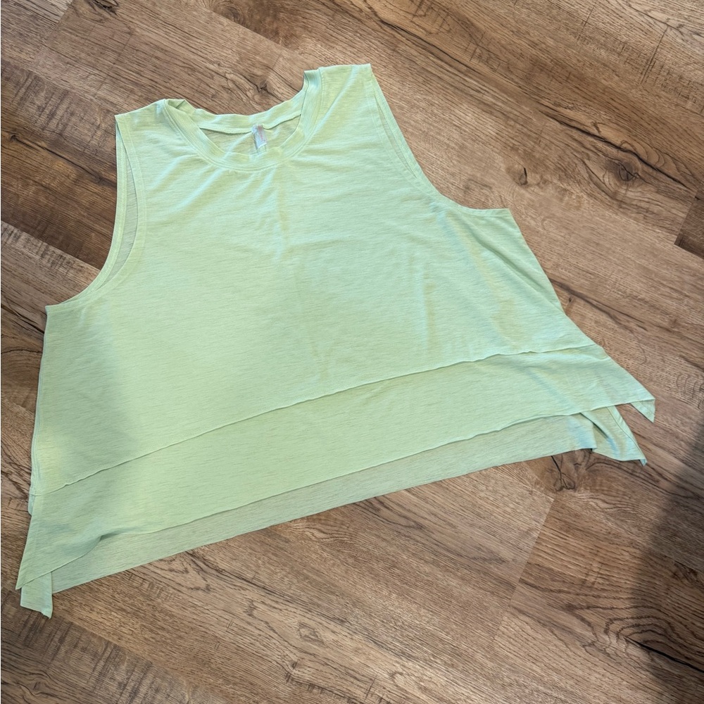 Lime Sleeveless Layered Muscle Tee